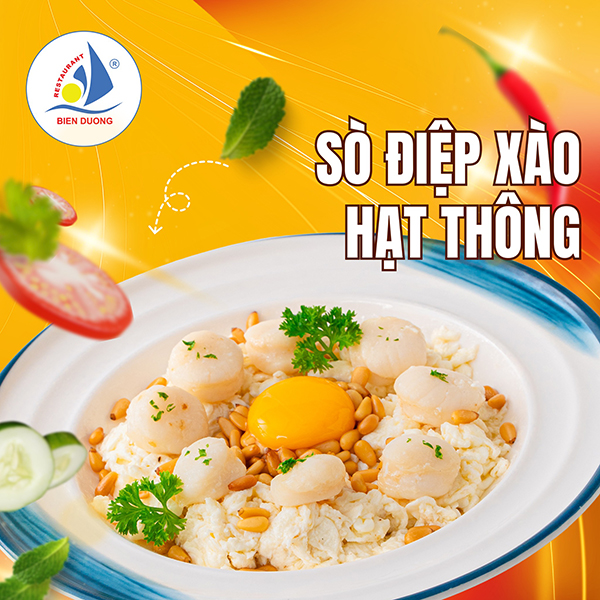 Sò điệp xào hạt thông