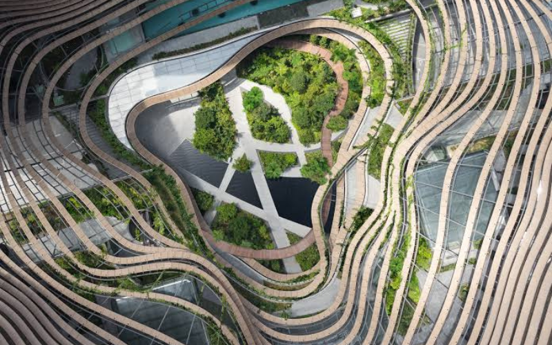 Green Heart - "Trái tim xanh" trong khu phức hợp Marina One tại Singapore